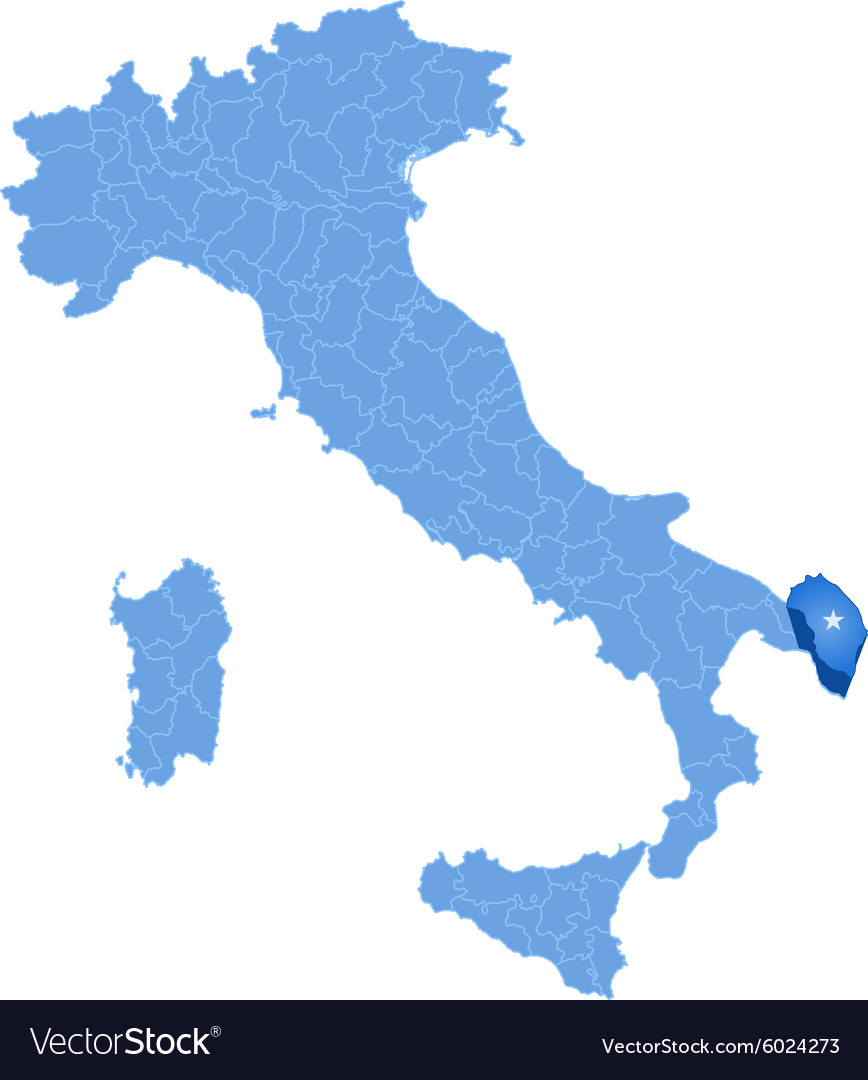 Map of italy lecce