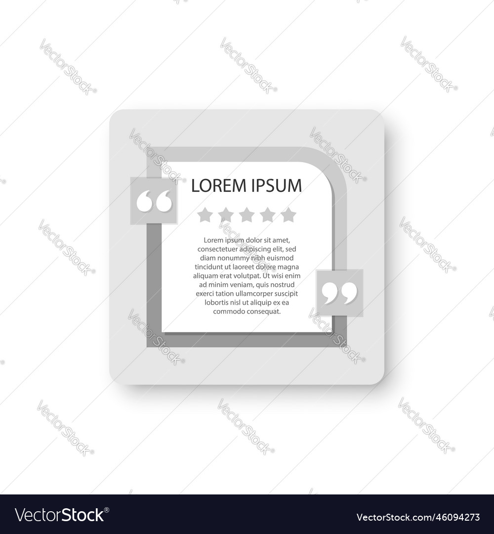 Quote frame blank template icon in flat style