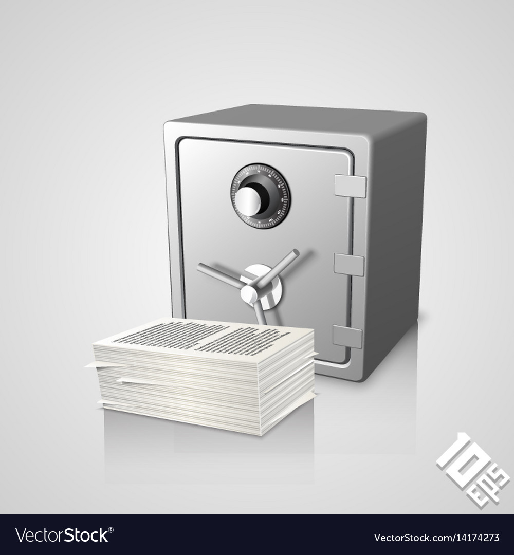 Safe with documents Royalty Free Vector Image VectorStock