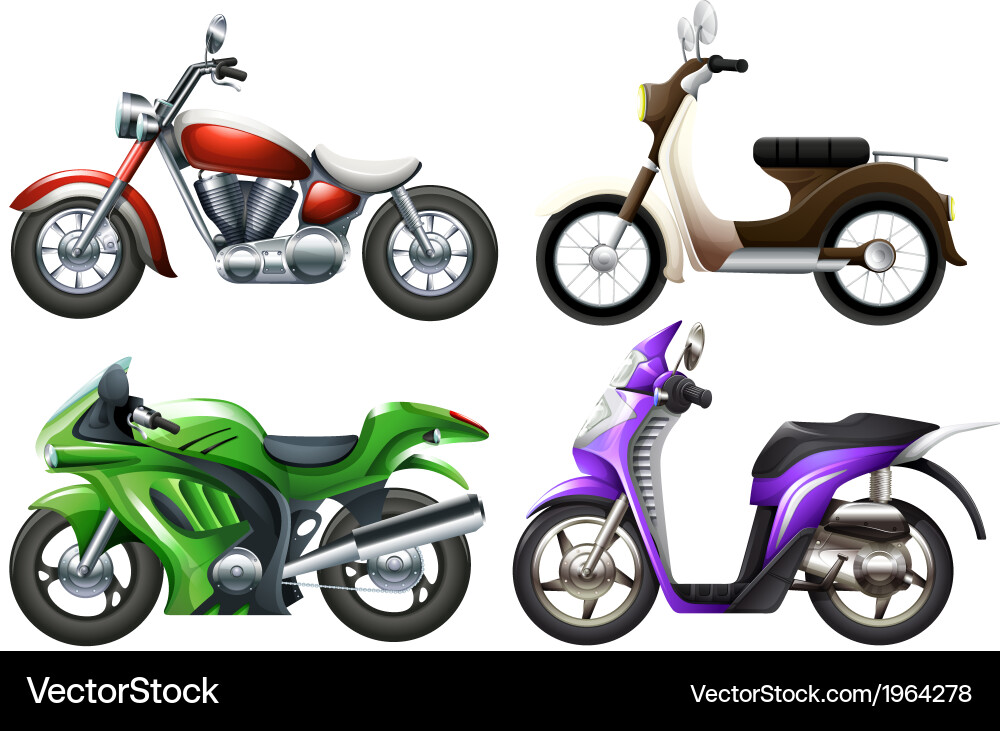 Bikes set Royalty Free Vector Image - VectorStock