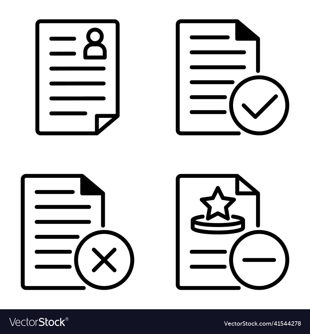 Docs1-2 flat icon set isolated on white background