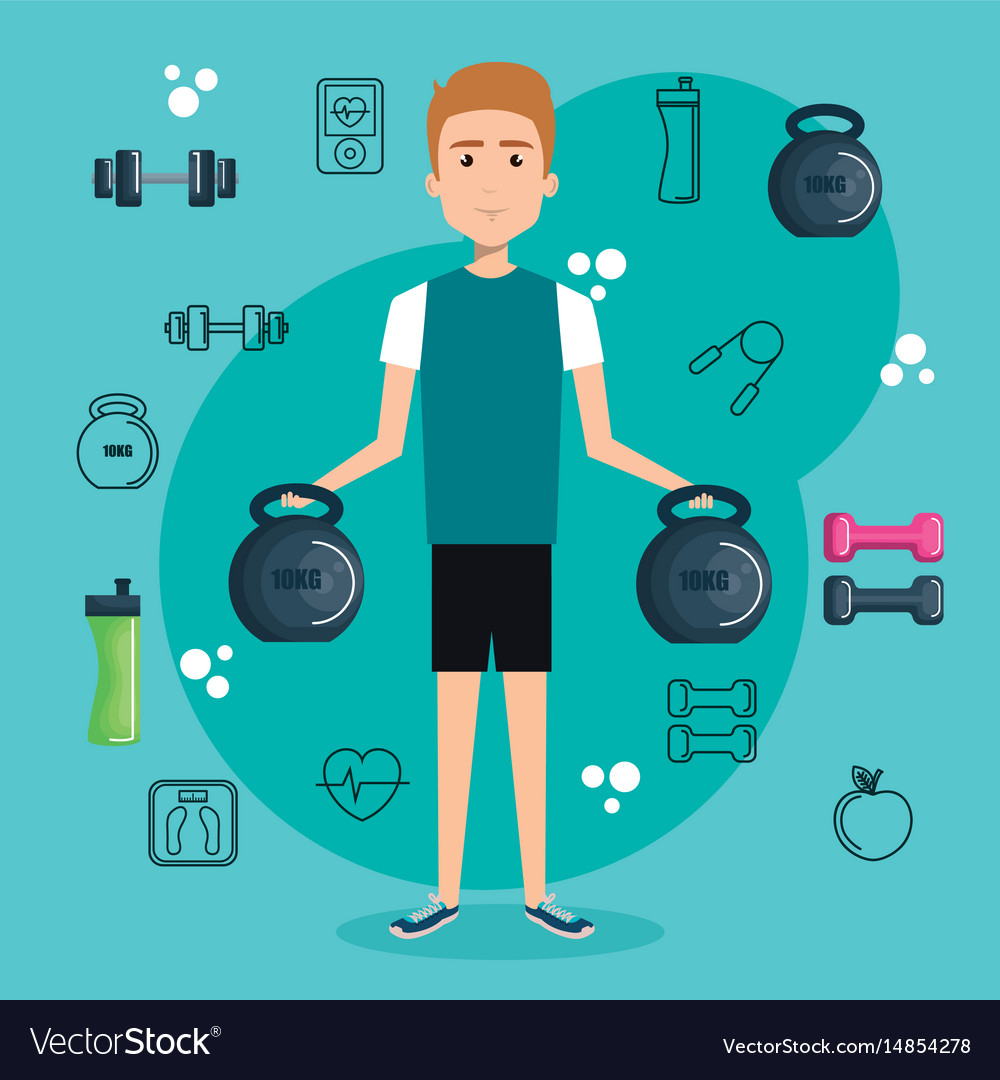 Exercising people design Royalty Free Vector Image