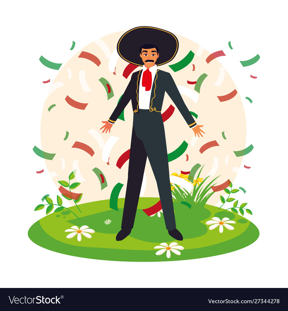 Isolated mexican man design Royalty Free Vector Image