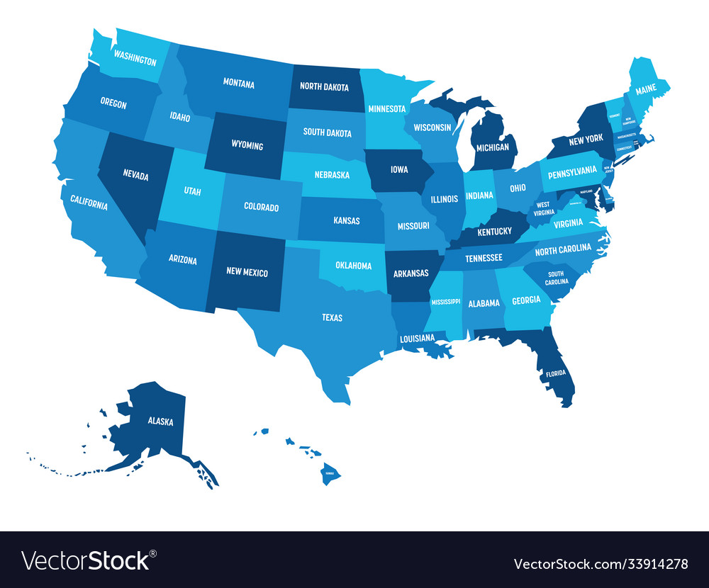 Map usa Royalty Free Vector Image - VectorStock