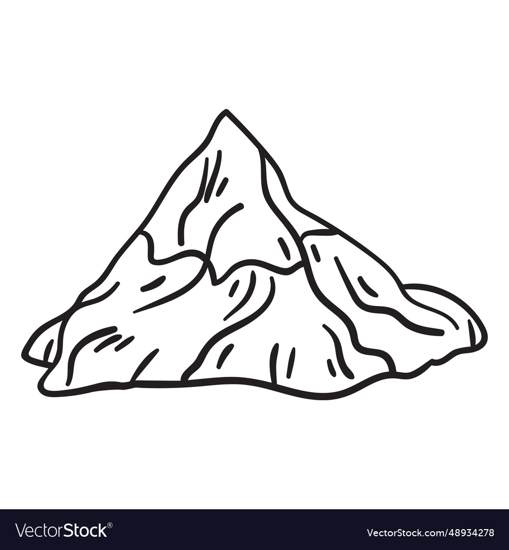 Mountain Swiss Alps Iconic Stroke Royalty Free Vector Image Mountain Swiss Alps Iconic Stroke Royalty Free Vector Image