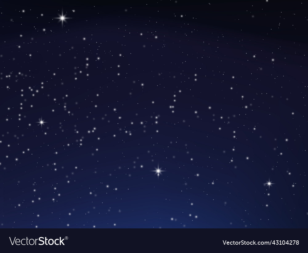 Night blue starry sky star galaxy background Vector Image