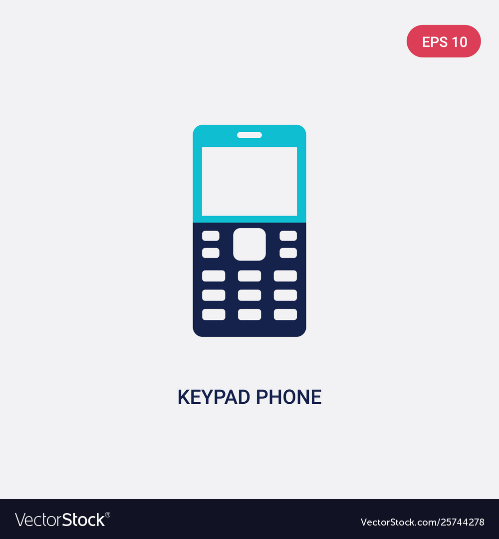 Two color keypad phone icon from hardware concept Vector Image