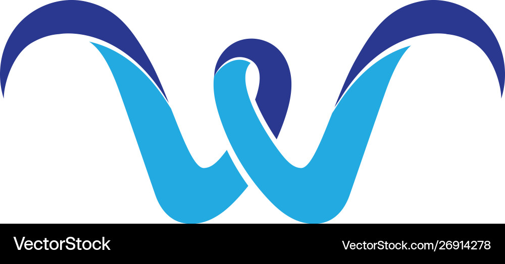 W letter logo and symbol template Royalty Free Vector Image