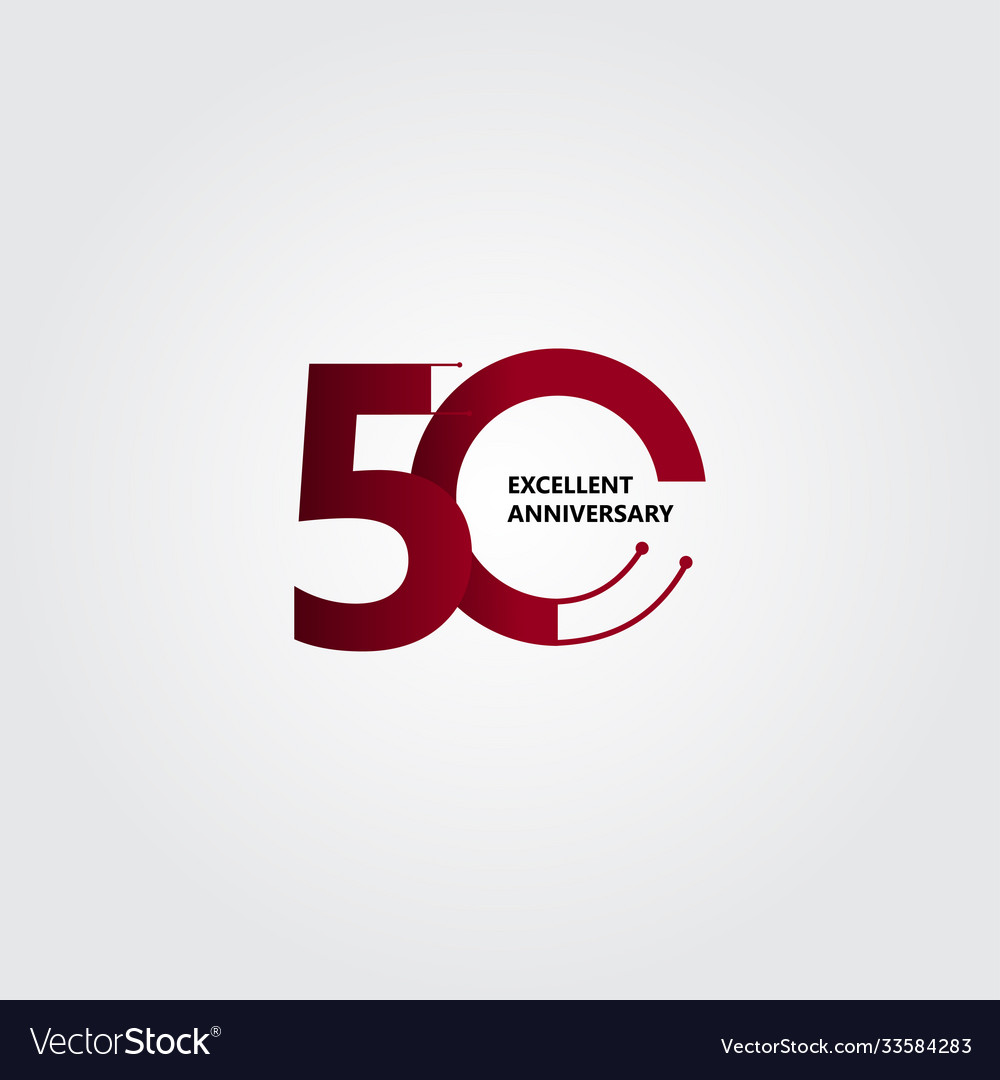 50 years excellent anniversary template design