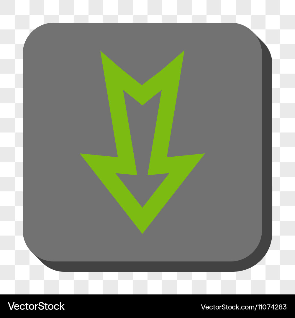 Arrow down rounded square button Royalty Free Vector Image