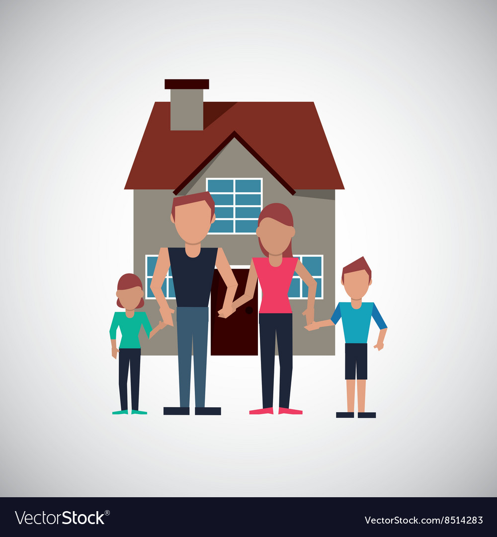 Family design relationship and home concept Vector Image