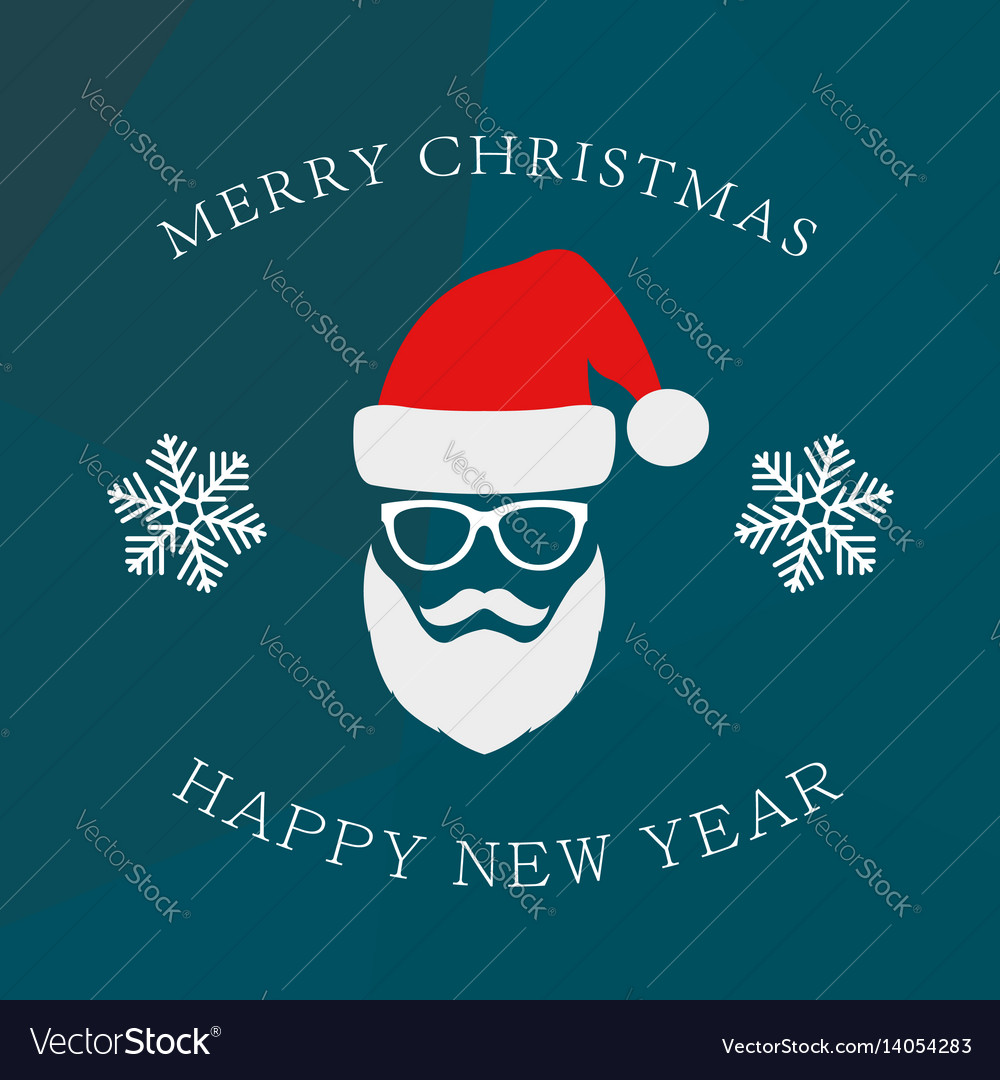 Hipster style christmas greeting card Royalty Free Vector