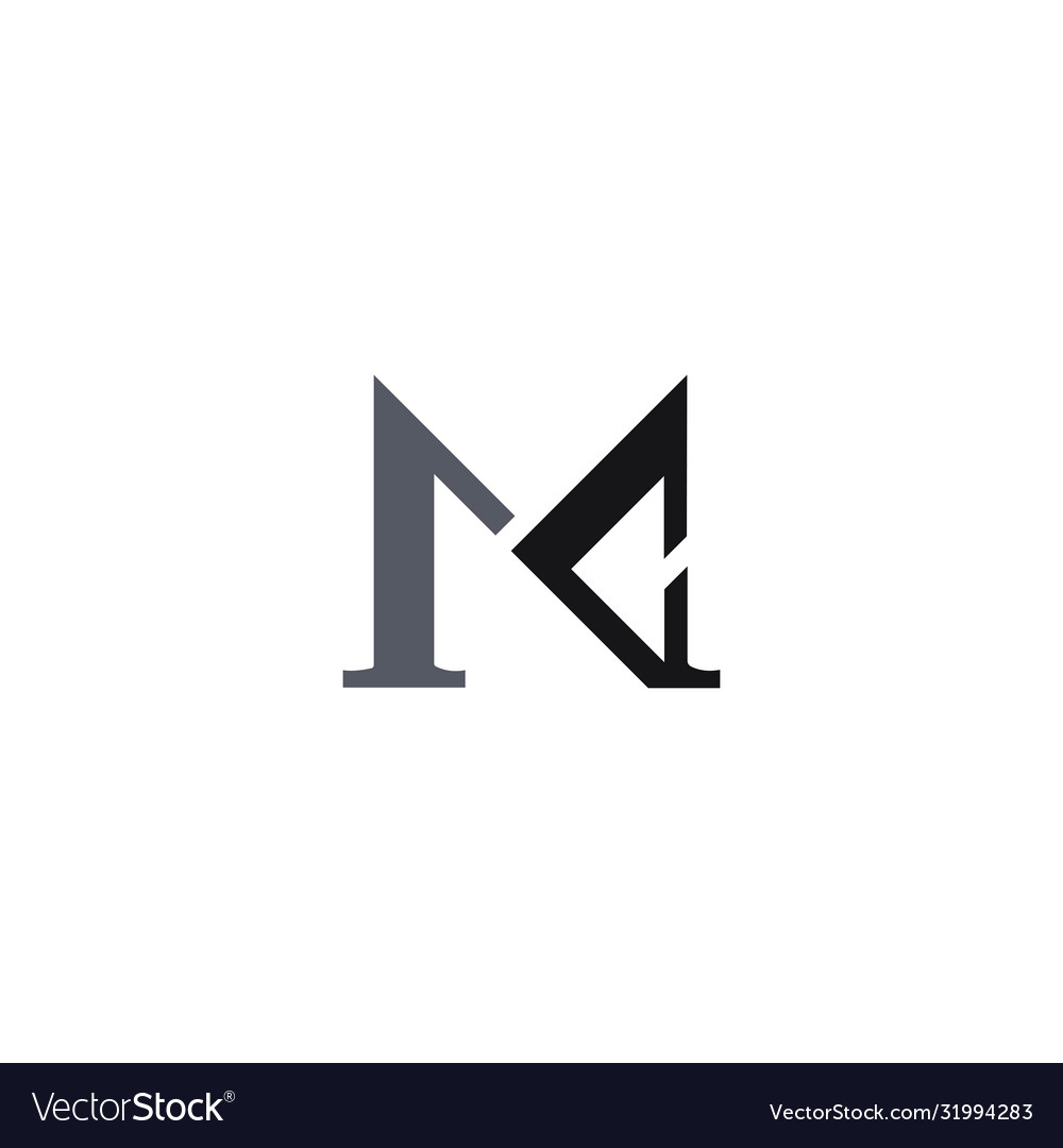 Initial letter mc or cm logo design template