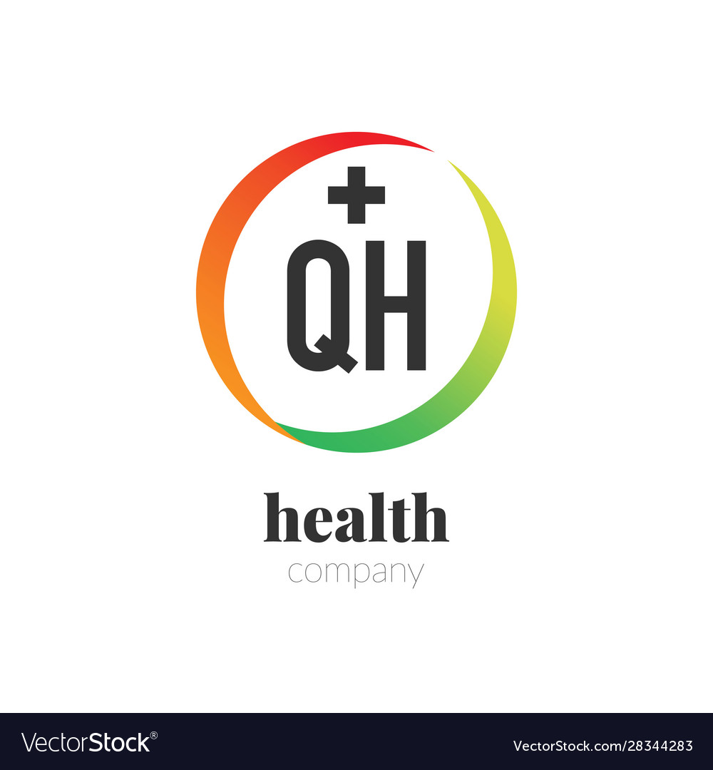 Ursprünglicher Buchstabe qh kreative Gesundheit Logo Firma