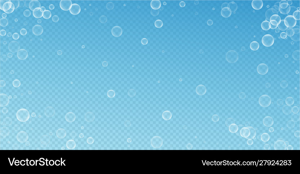 Random soap bubbles abstract background blowing b Vector Image