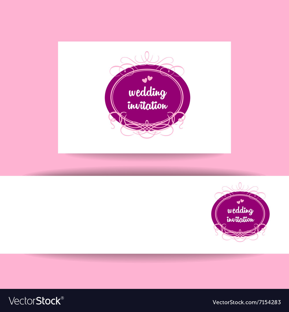 Wedding invitation template Royalty Free Vector Image