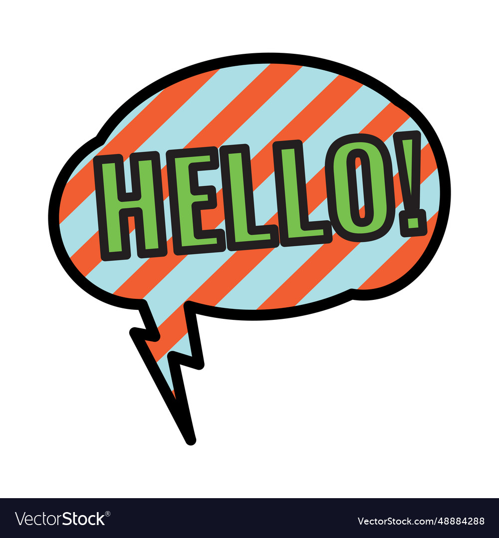 Hello sticker Royalty Free Vector Image - VectorStock