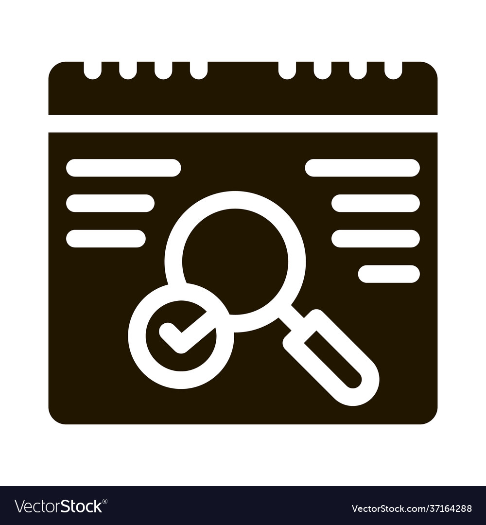 no-error-detection-icon-glyph-royalty-free-vector-image