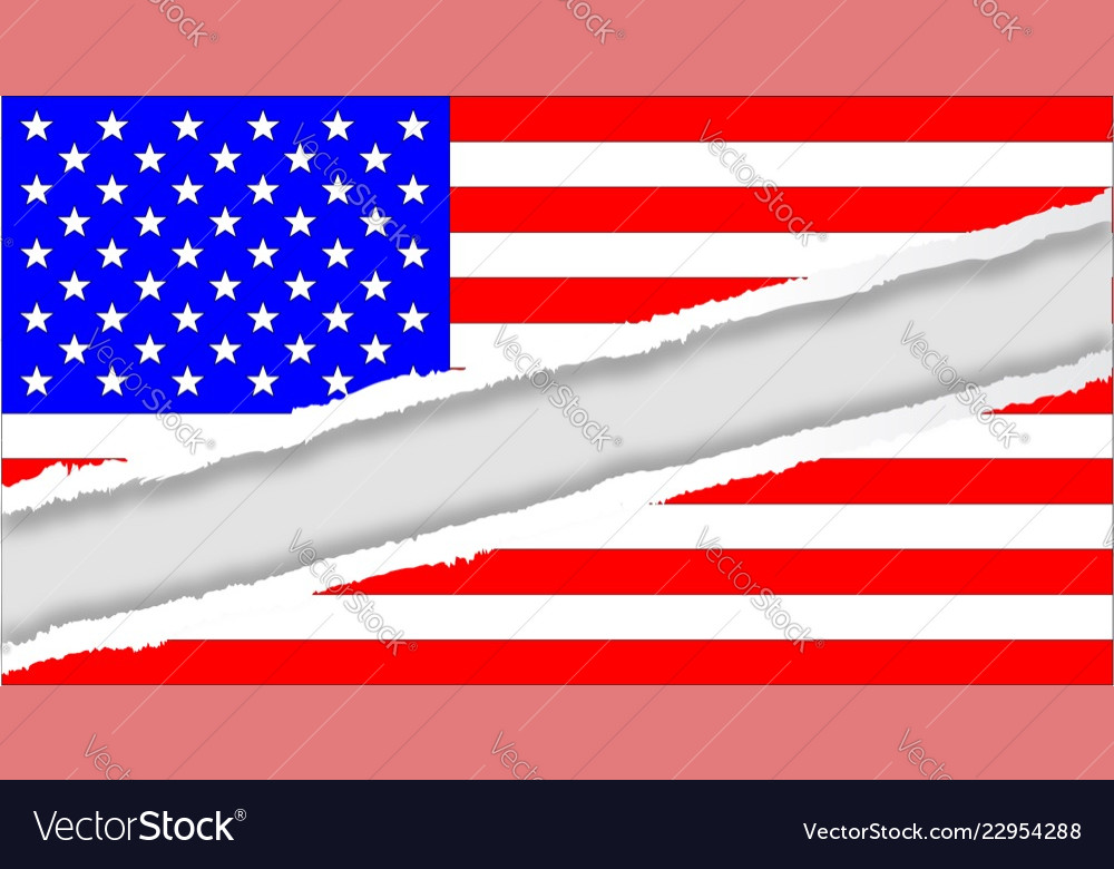 Torn stars and stripes Royalty Free Vector Image