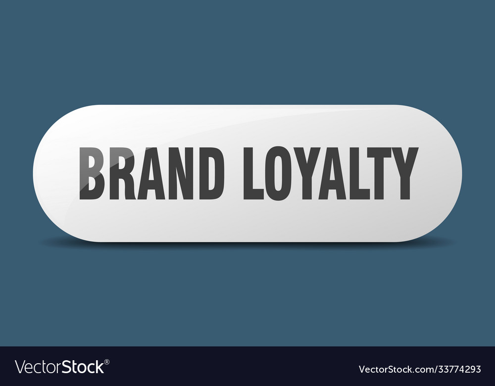 Brand loyalty button sticker banner rounded glass