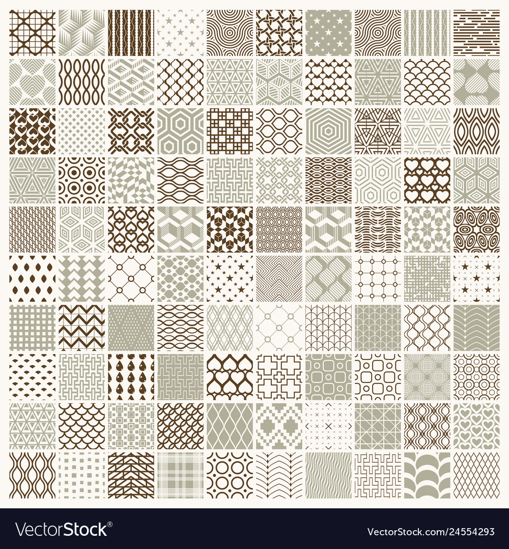 Ornamental seamless backdrops set geometric