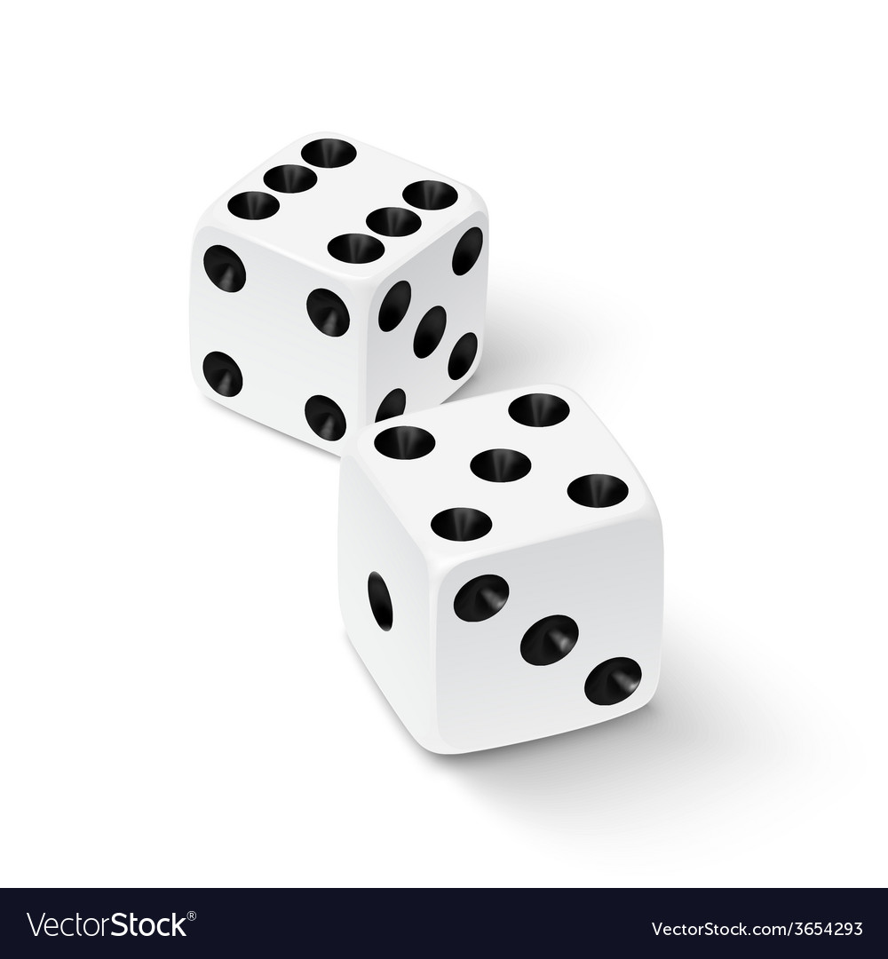 White rolling dice set icon Royalty Free Vector Image