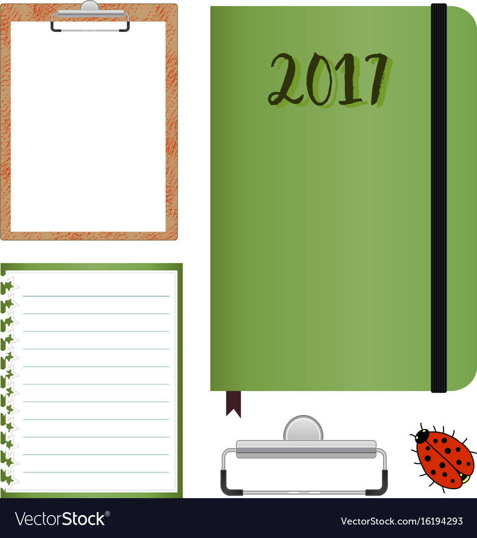 stationery set with clipboard
