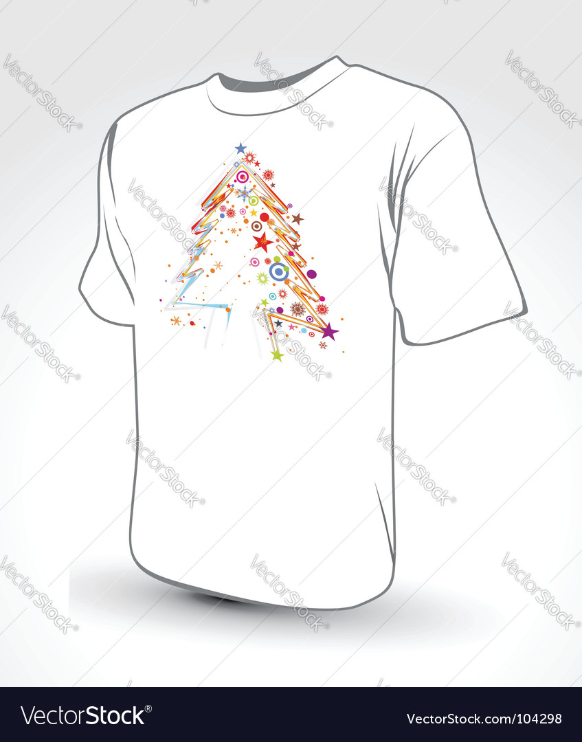 Christmas Tree T Shirt Royalty Free Vector Image