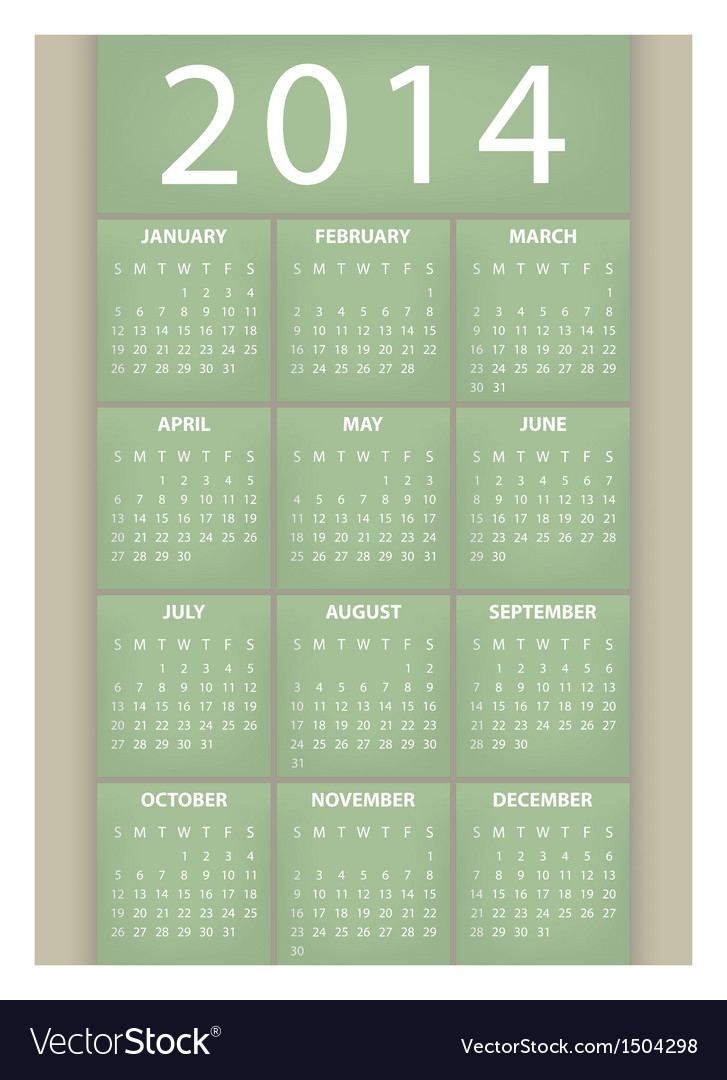 Colorful calendar Royalty Free Vector Image - VectorStock