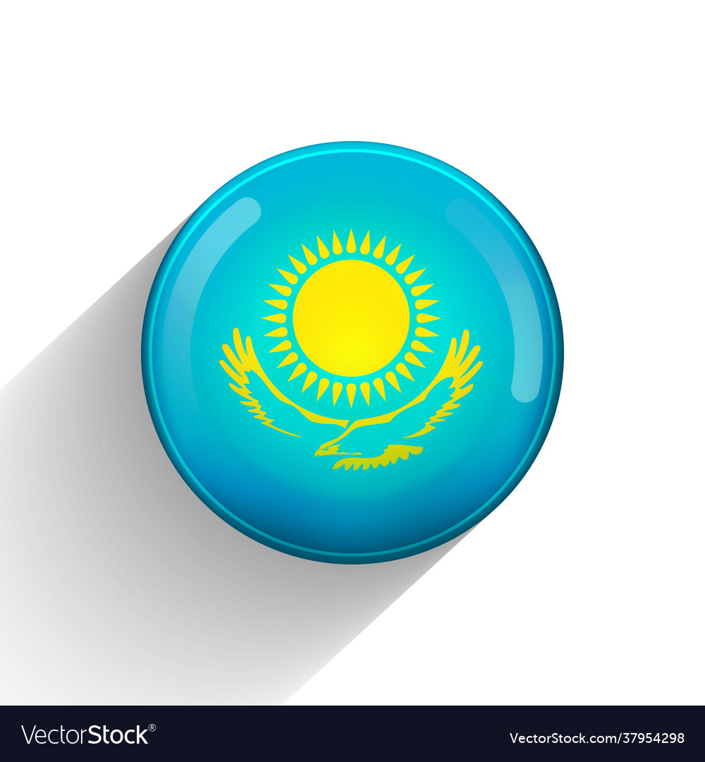 Флаг Казахстана Круглый