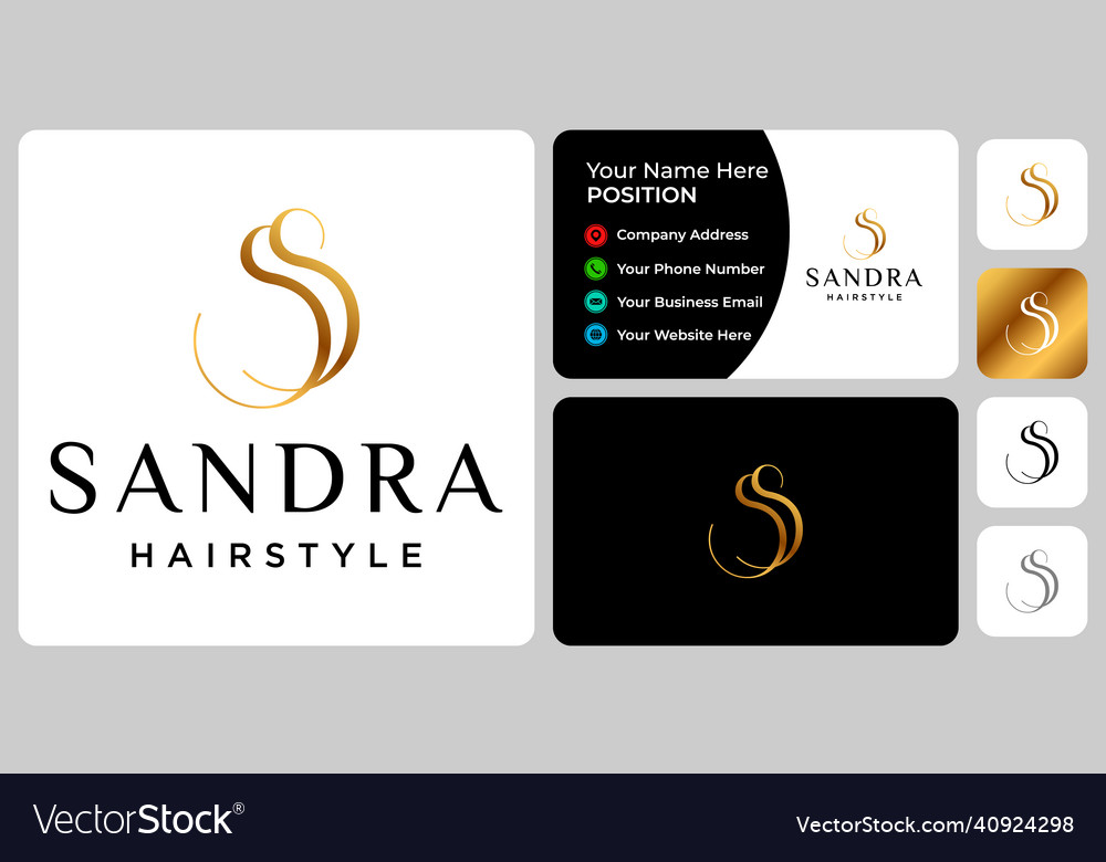 Hairstyle logo vector image Hairstyle logo