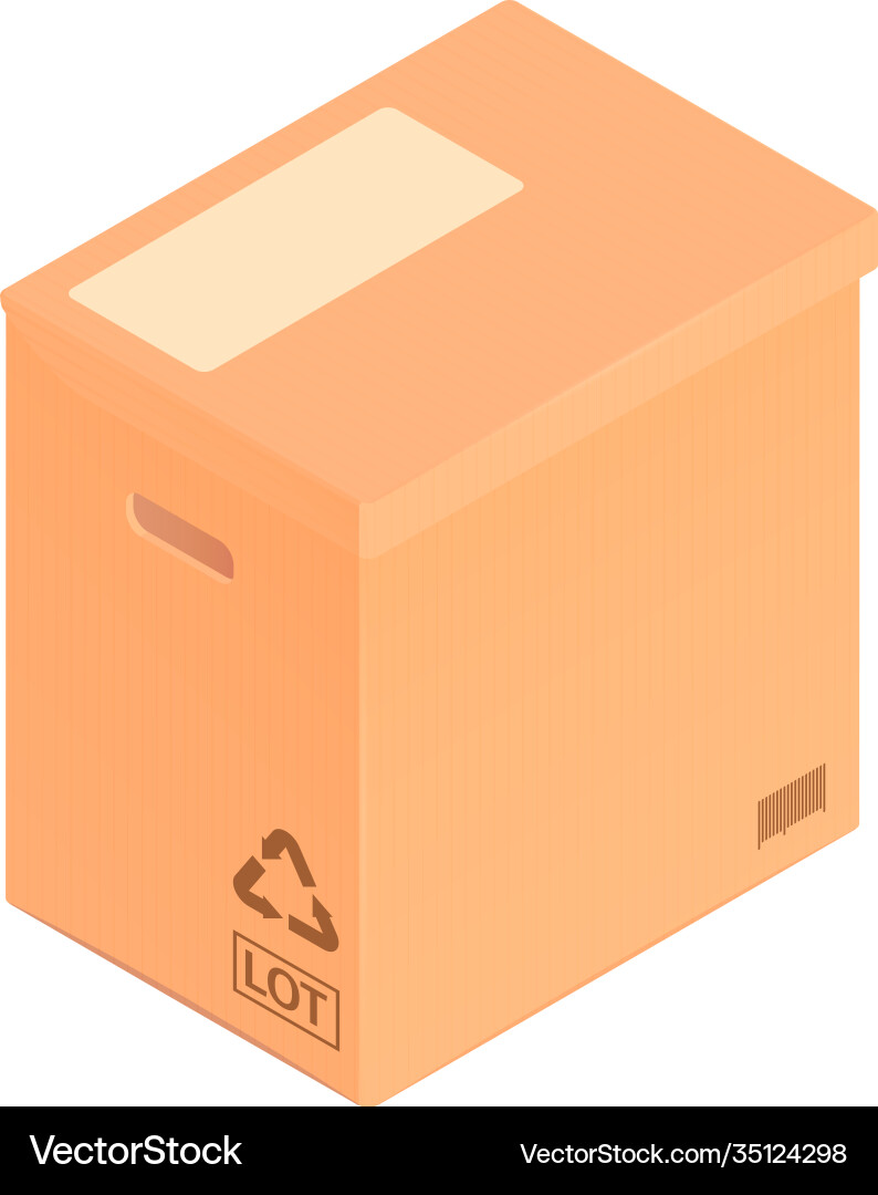 Large cardboard box composition Royalty Free Vector Image