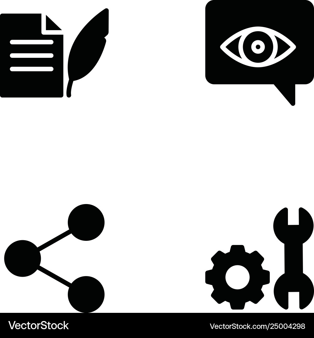 Seo solid icons set Royalty Free Vector Image - VectorStock