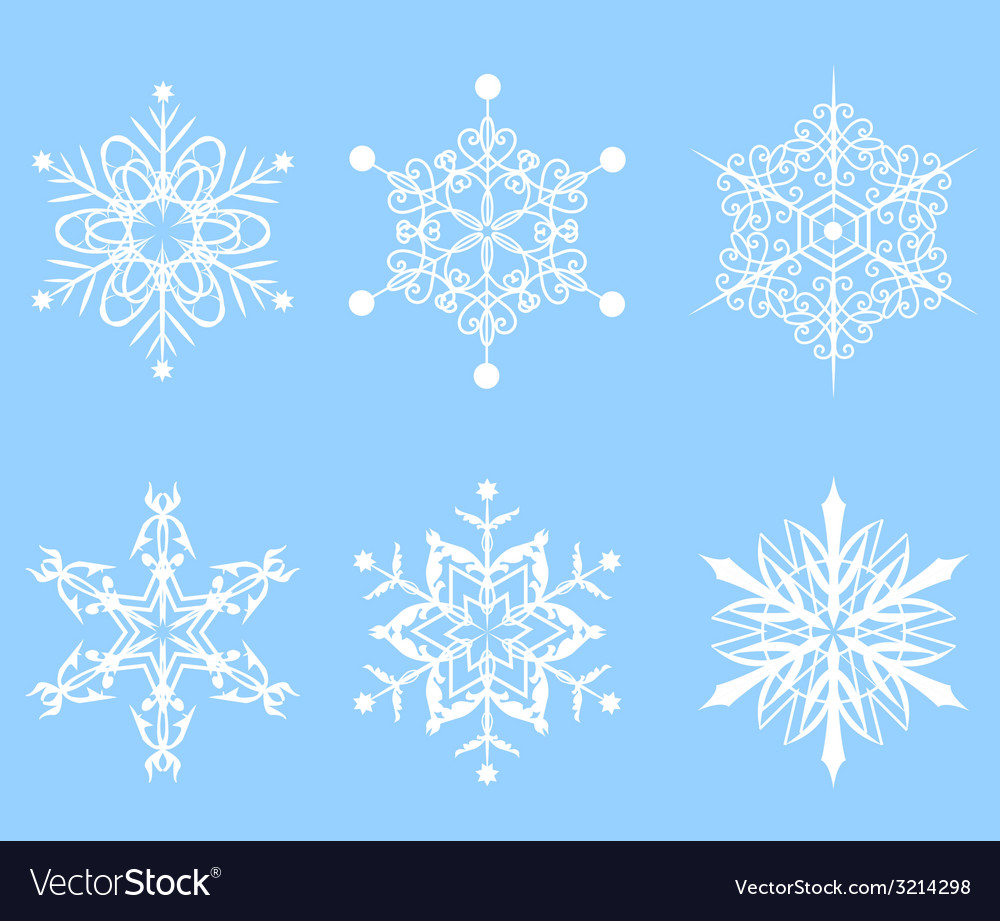 Set of snowflakes