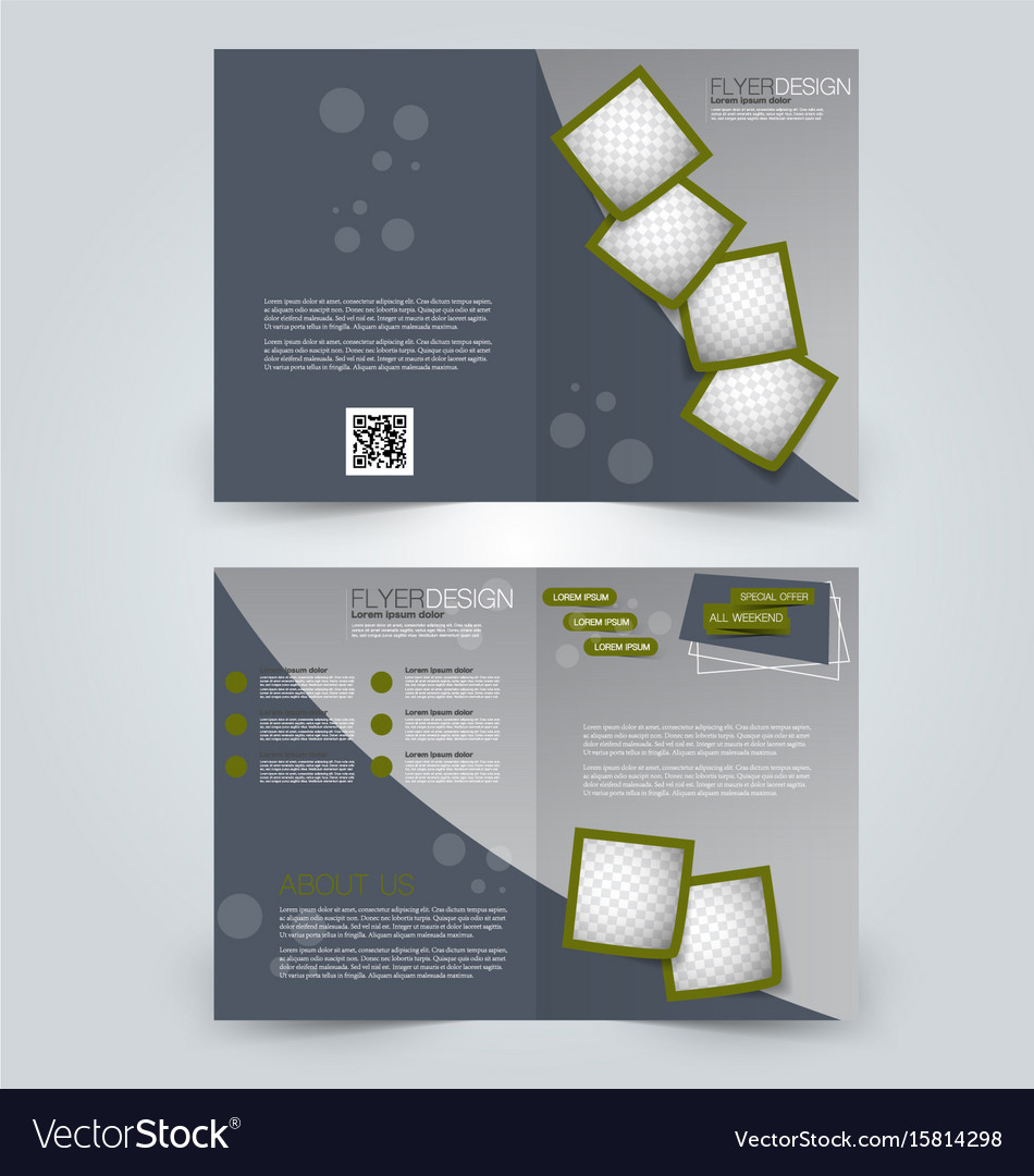 Two page fold brochure template design