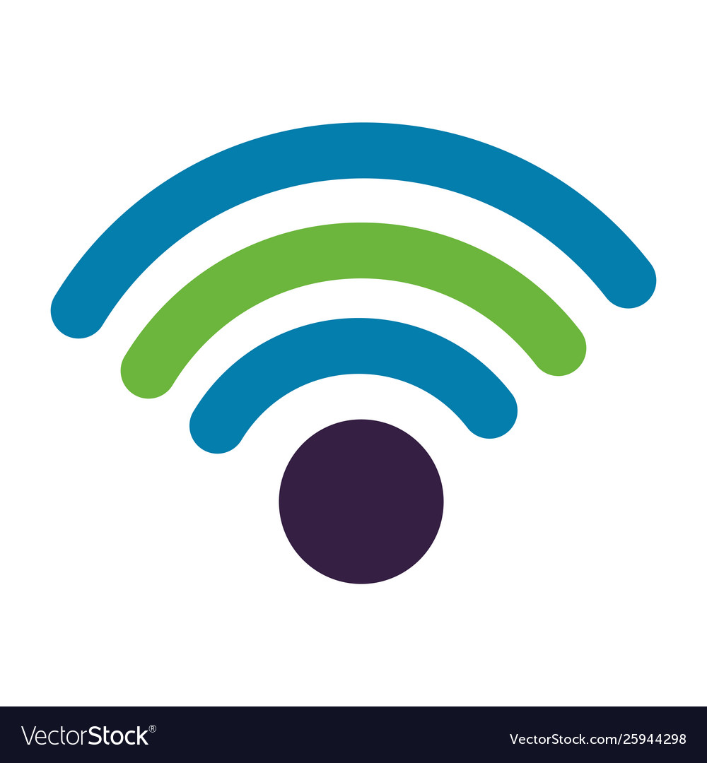 Wifi internet signal on white background Vector Image