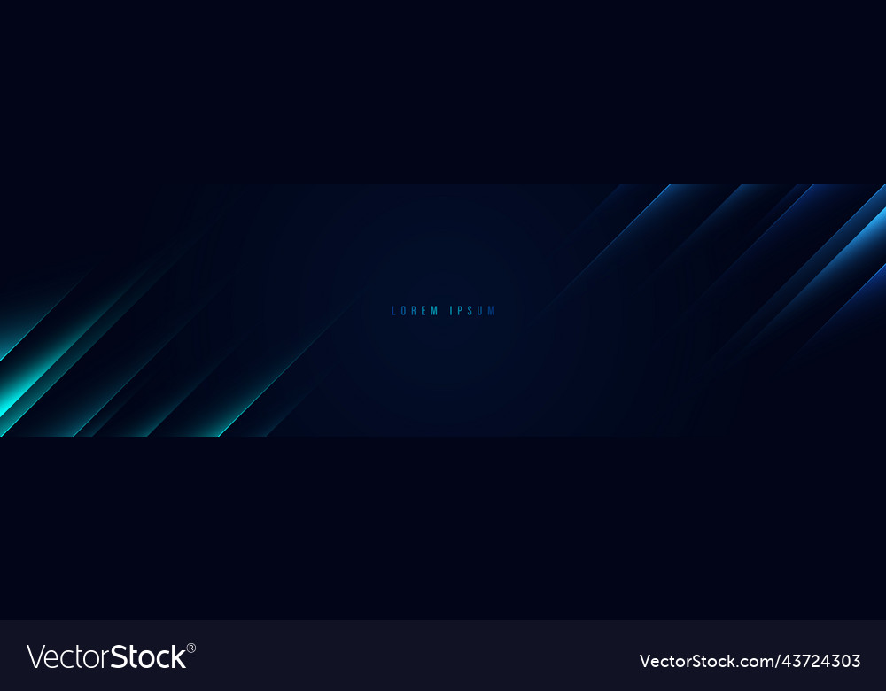 Abstract dark blue horizontal banner background Vector Image