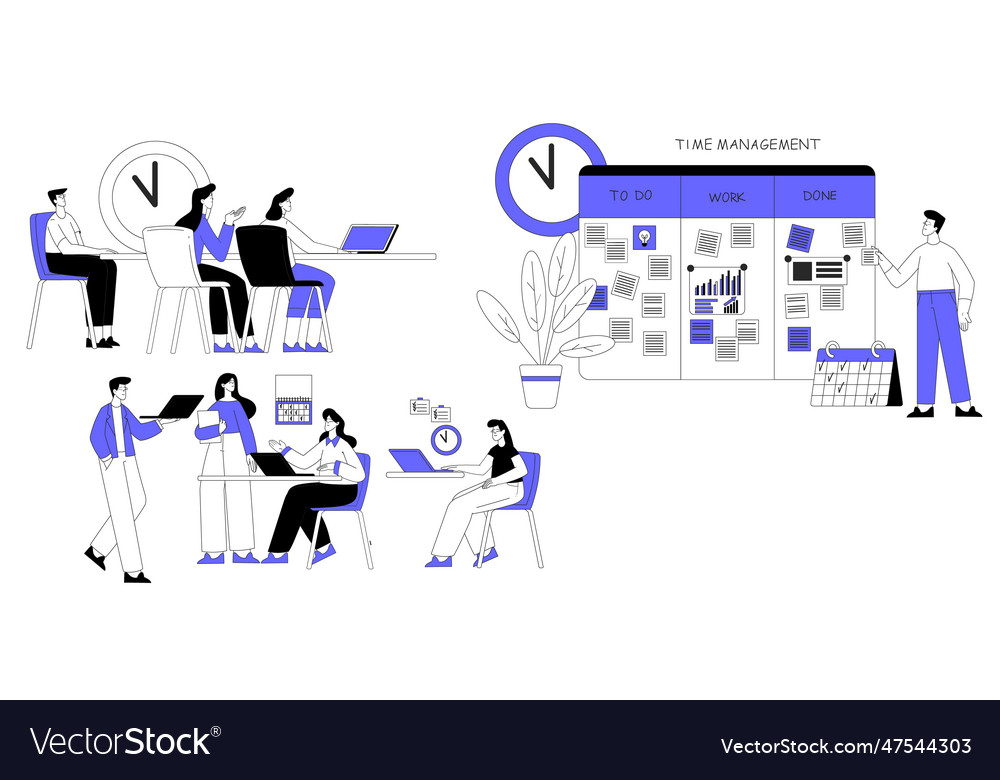 Business process with people characters deal Vector Image