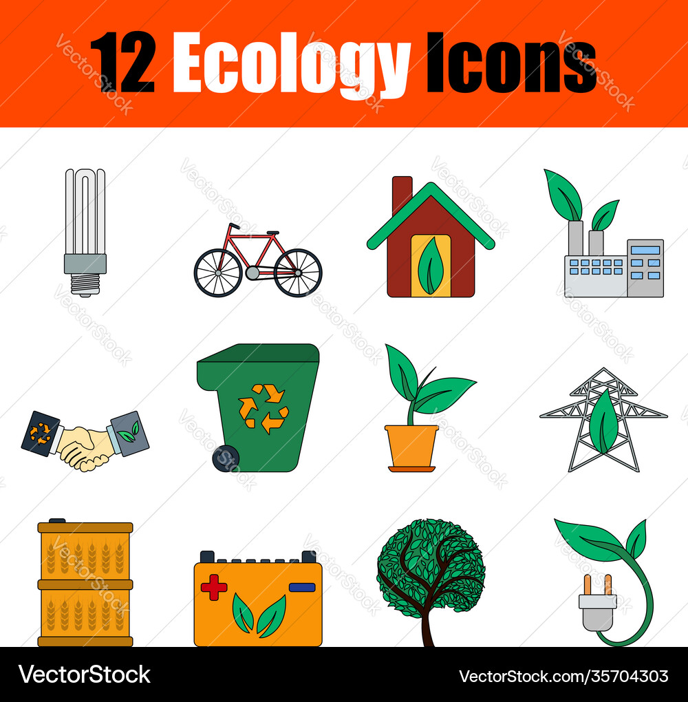 Ecology icon set Royalty Free Vector Image - VectorStock