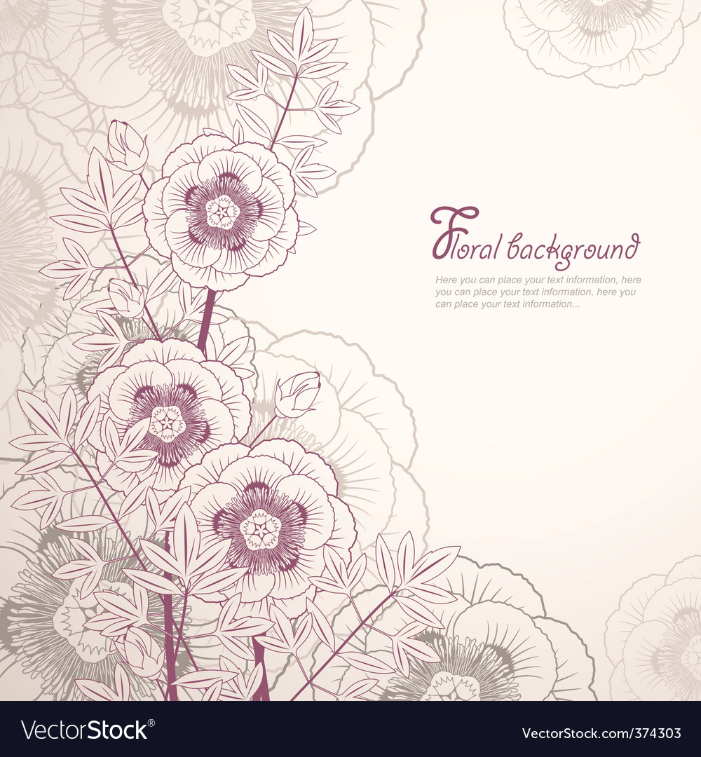 Floral background Royalty Free Vector Image - VectorStock