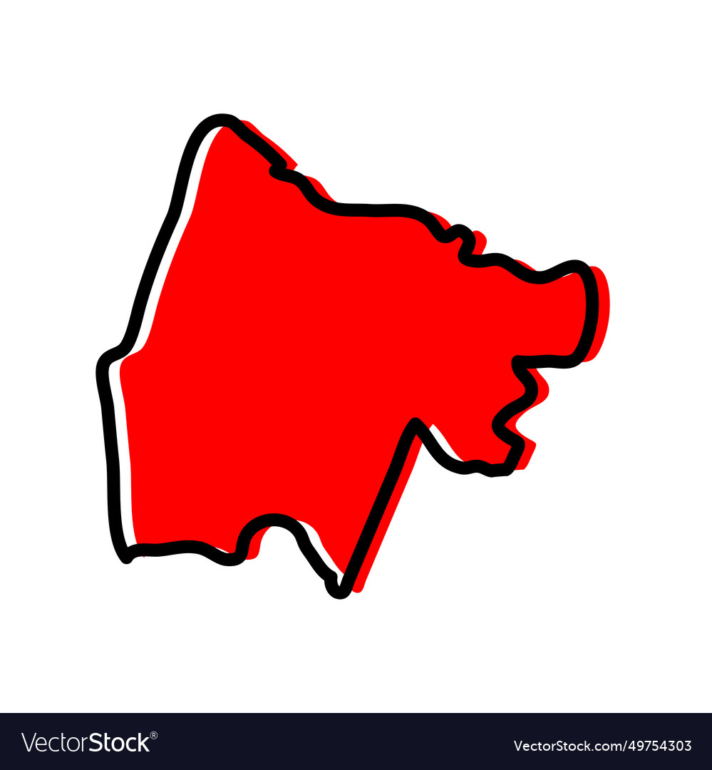 Gash-barka region of eritrea map design Royalty Free Vector