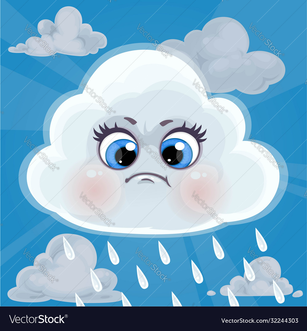 gloomy-cartoon-cloud-from-which-it-rains-vector-image