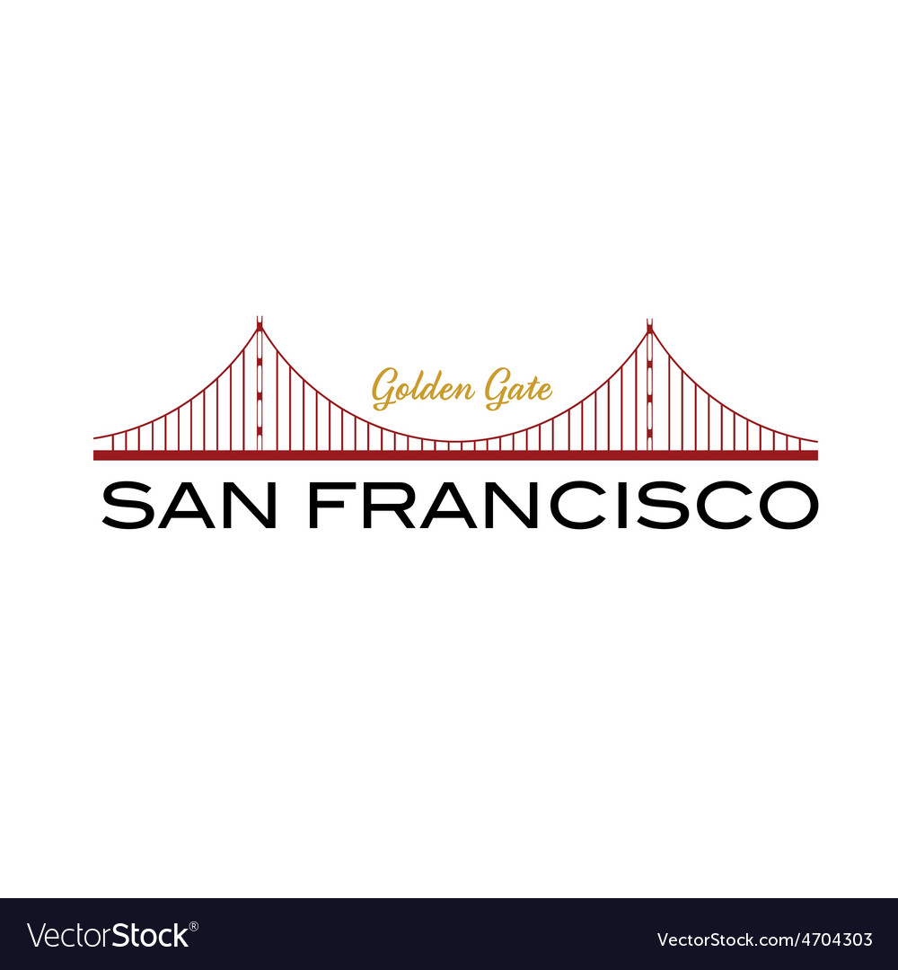 Golden gate bridge san francisco Royalty Free Vector Image