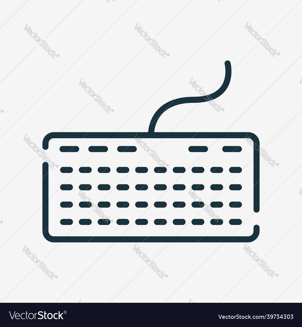 Keyboard line icon computer keypad linear