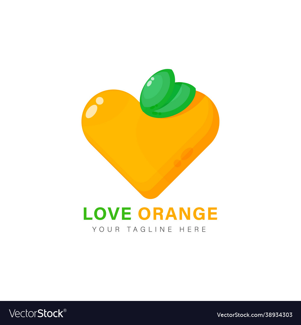 Love orange logo design