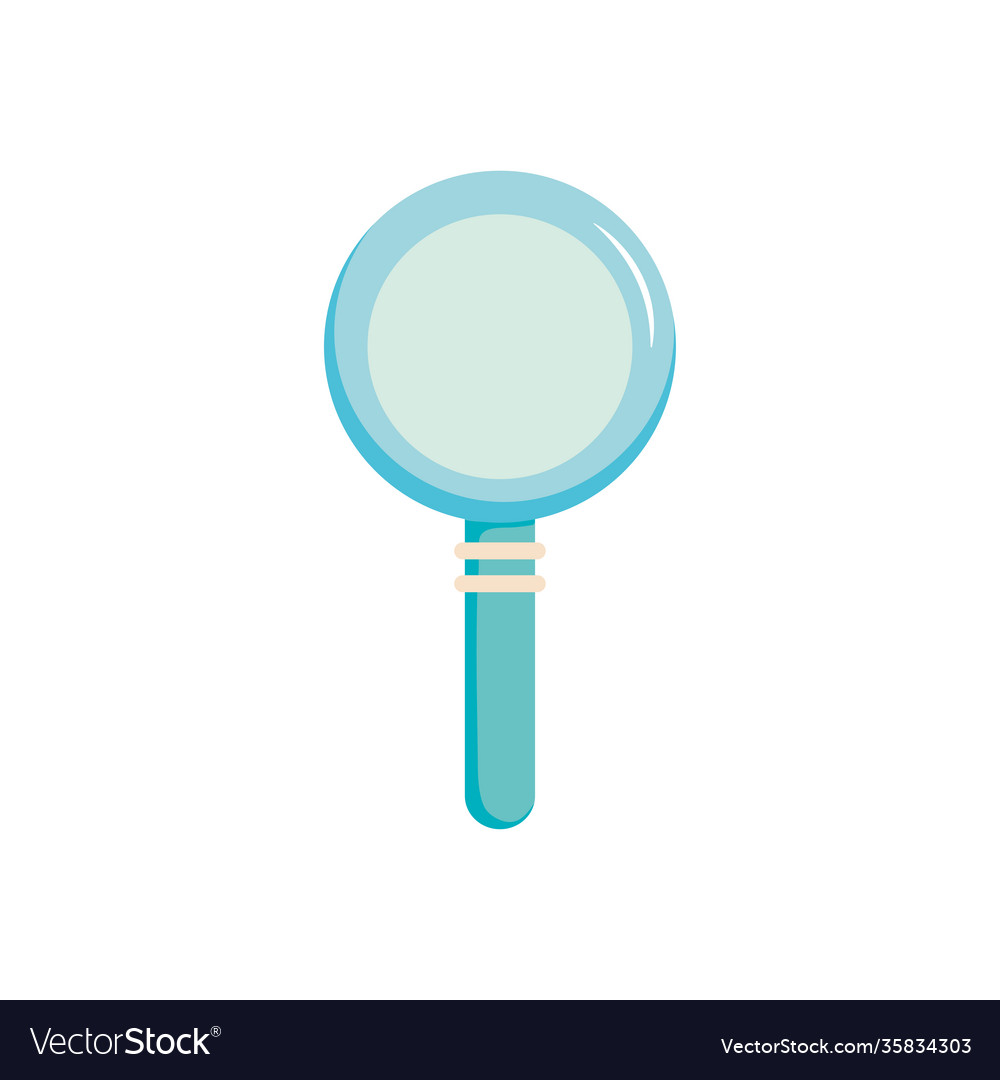 Magnifying glass icon flat style Royalty Free Vector Image