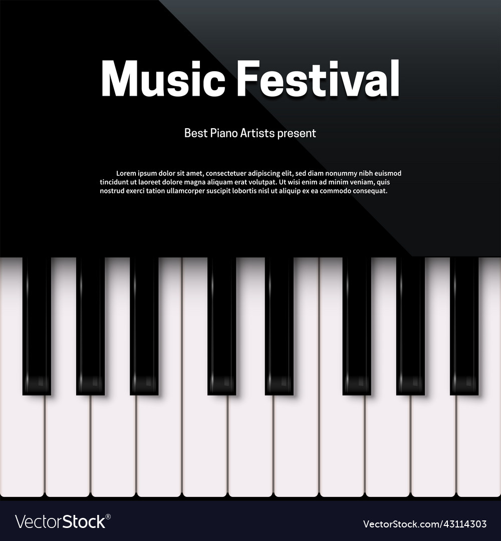 Music festival poster template with text space Vector Image