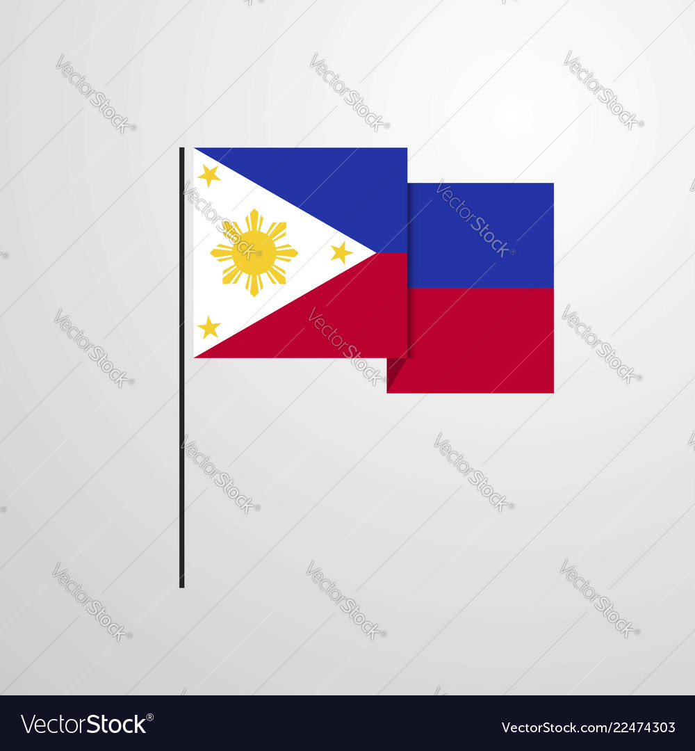 Philippinen waving flag design hintergrund