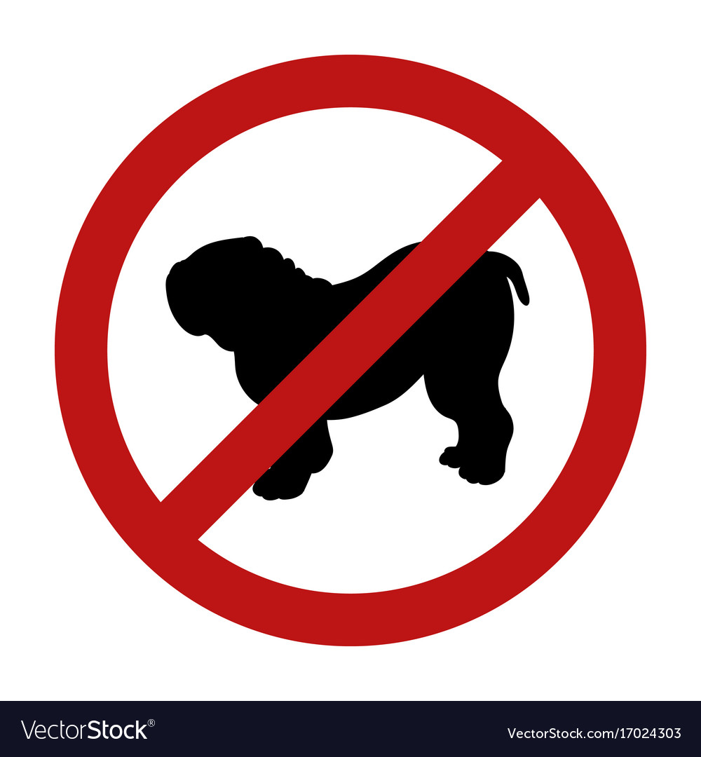 Sign of dog prohibition isolated on white