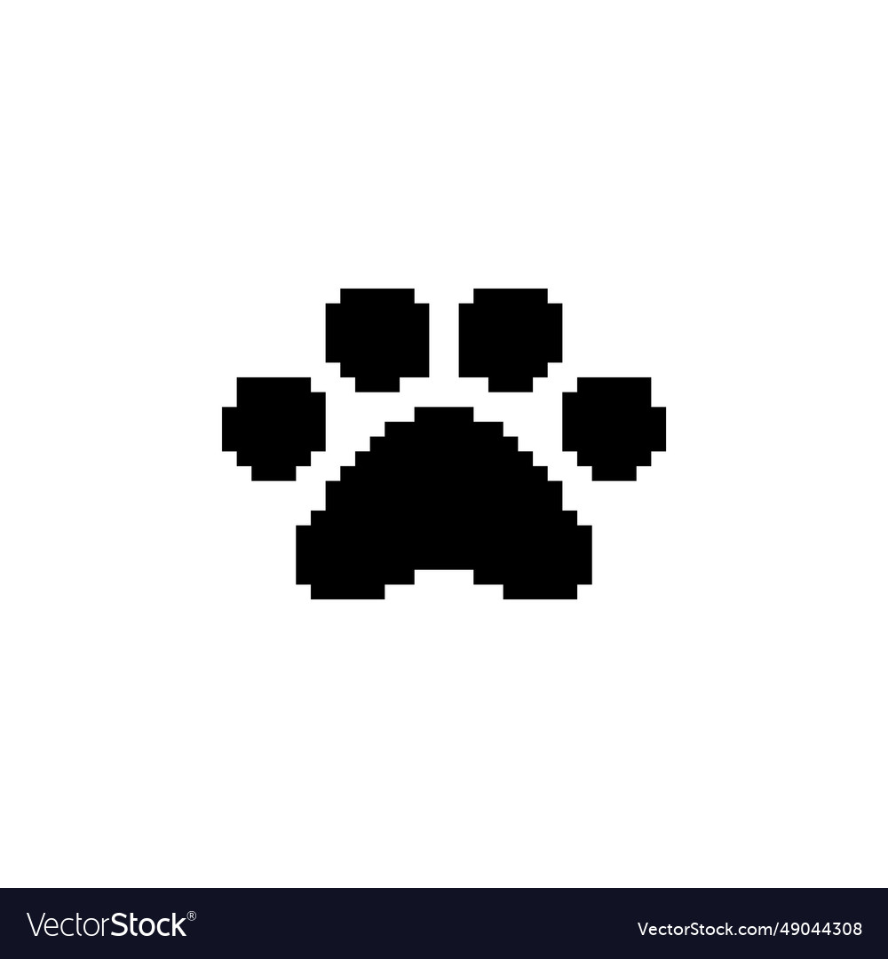 Cat foot print logo icon Royalty Free Vector Image